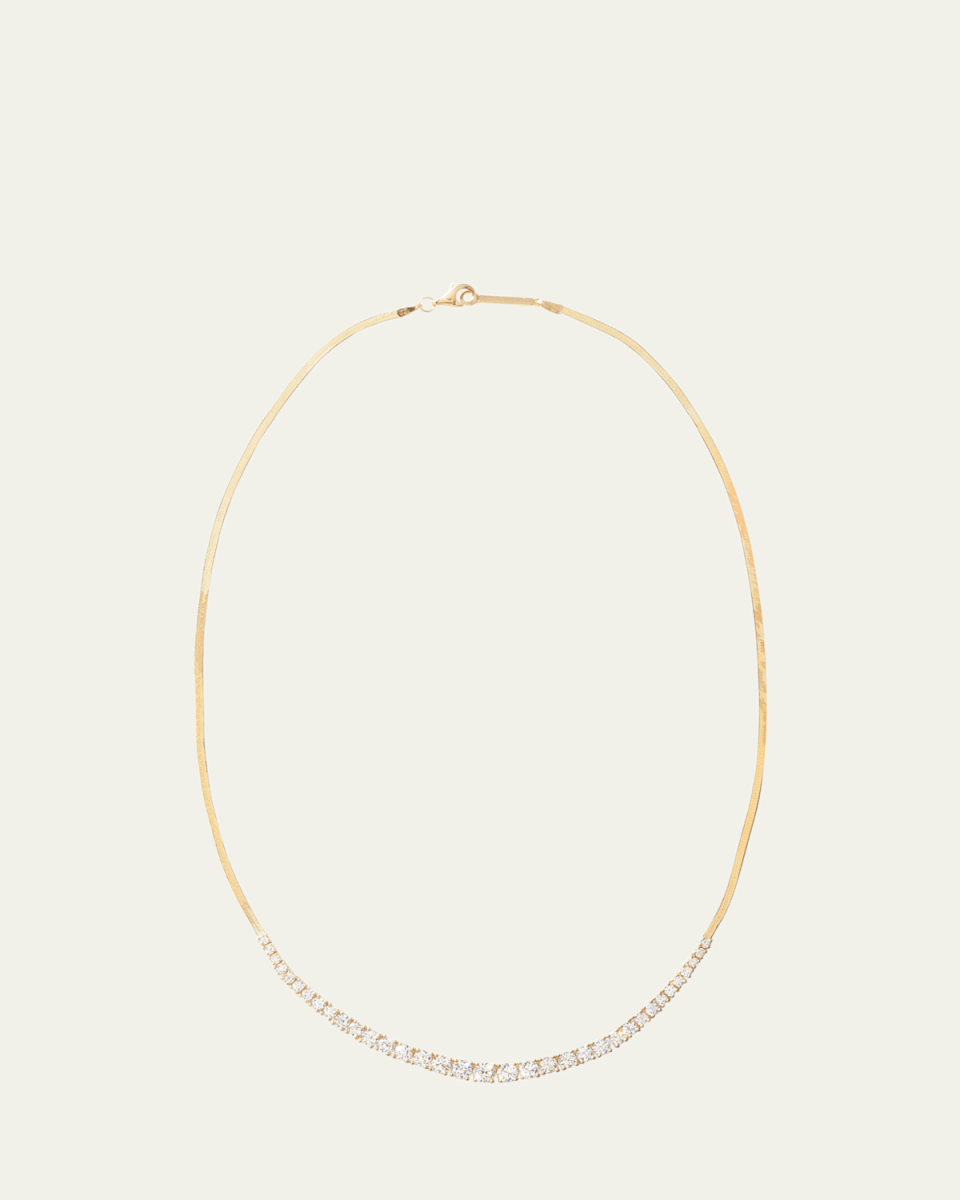 Flawless Graduating Diamond Tennis Necklace